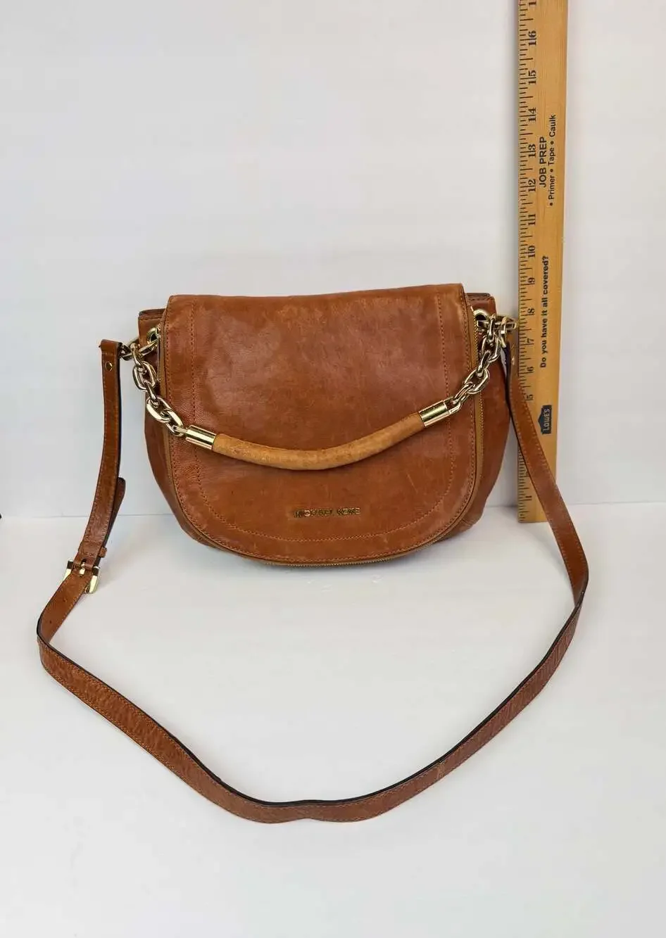 Michael Kors Stanthorpe Convertible Brown Leather Shoulder/Crossbody Bag